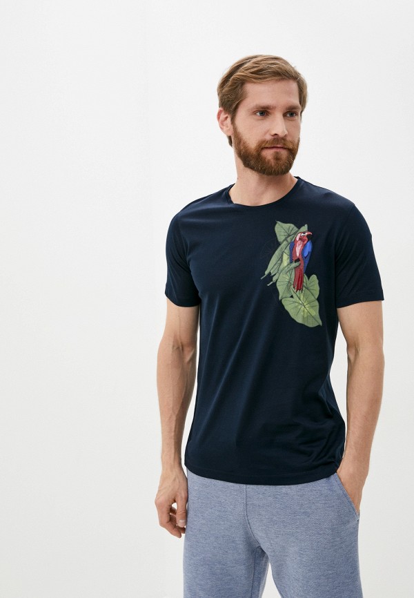 мужская футболка с коротким рукавом enrico cerini, синяя