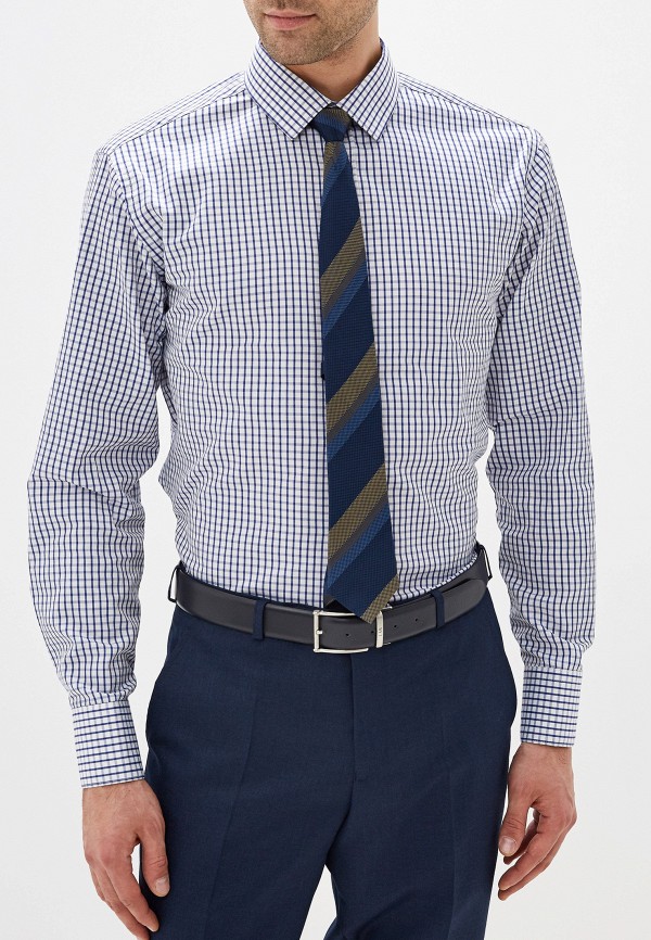 мужская рубашка с длинным рукавом bazioni, синяя