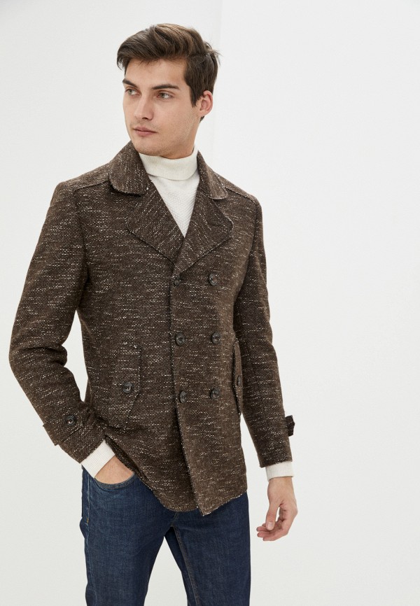 мужское пальто bazioni, коричневое