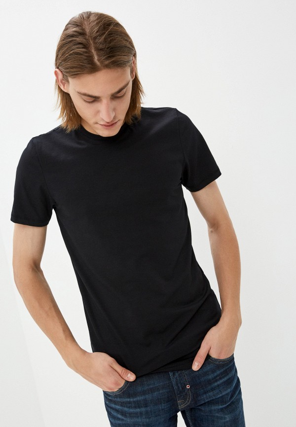 мужская футболка с коротким рукавом eterna, черная