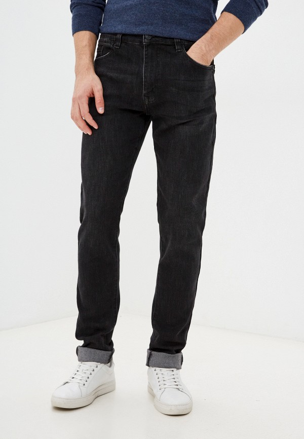мужские зауженные джинсы mossmore, черные