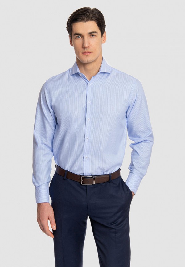 мужская рубашка с длинным рукавом kanzler, голубая