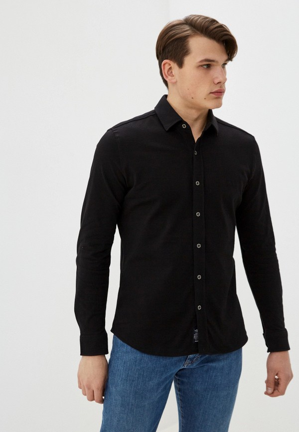 мужская рубашка с длинным рукавом mavi, черная