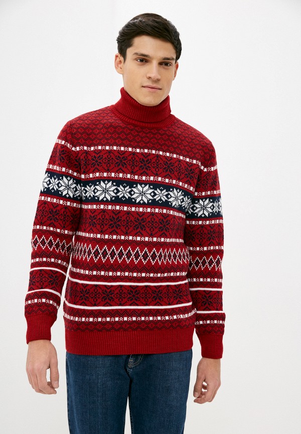 мужской свитер стим, красный