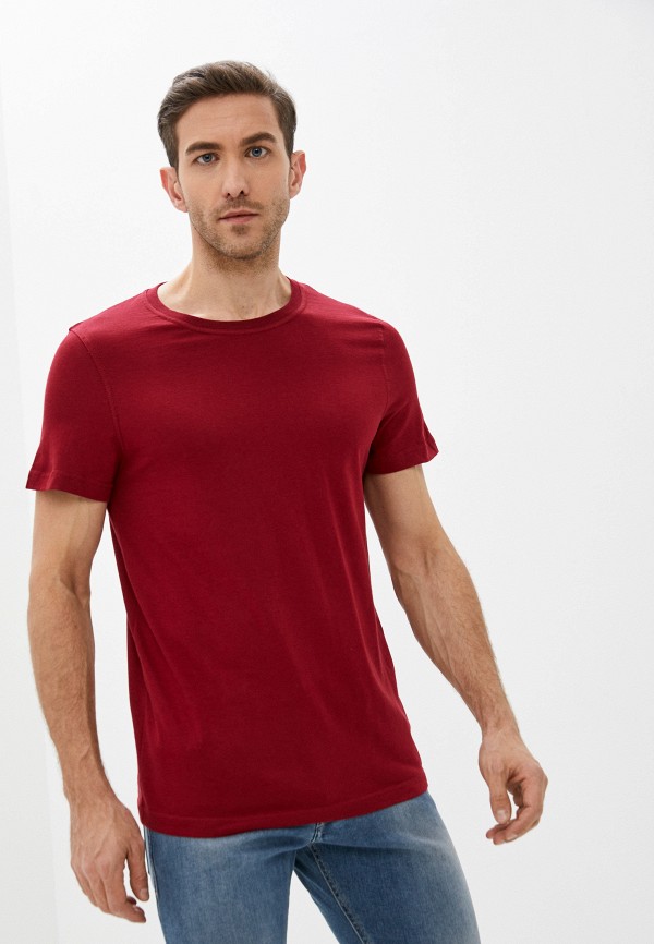 мужская футболка с коротким рукавом galion, бордовая