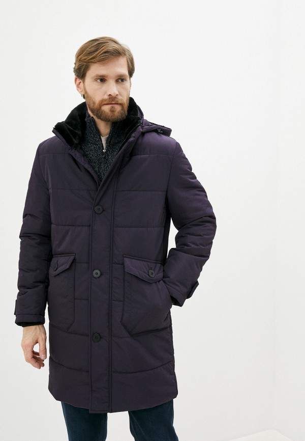 мужская утепленные куртка bazioni, фиолетовая