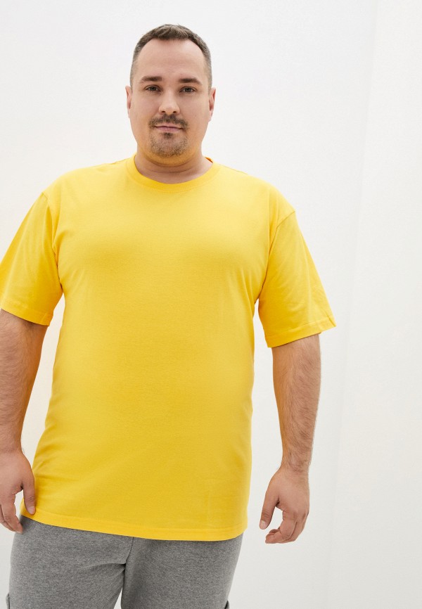 мужская футболка с коротким рукавом just beauty, желтая
