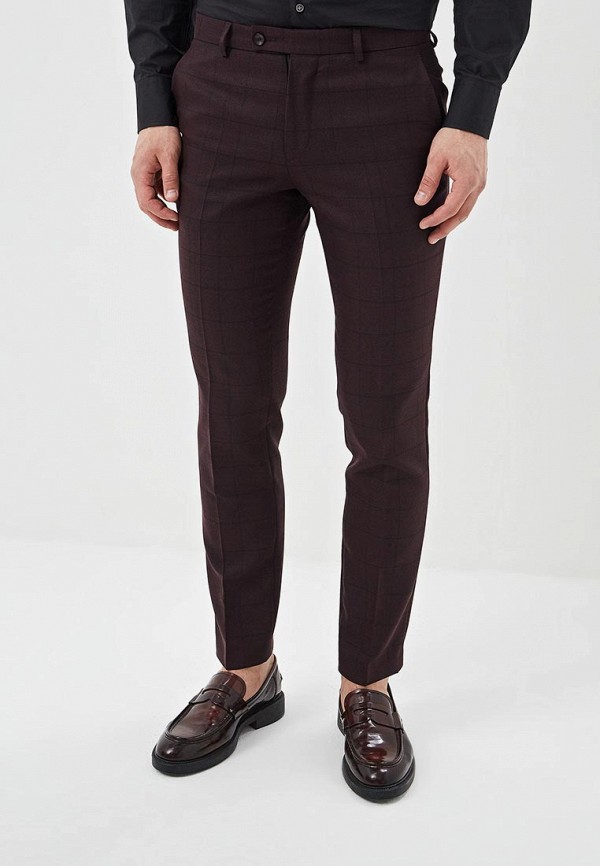 мужские классические брюки bazioni, бордовые