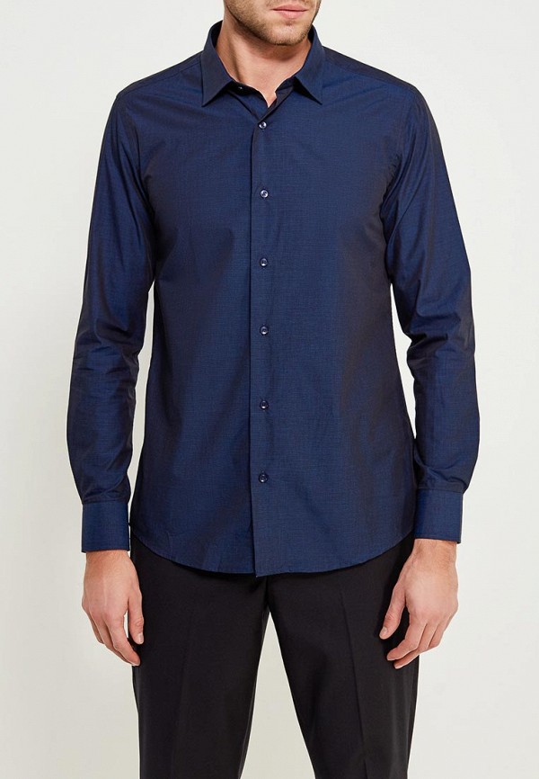 мужская рубашка с длинным рукавом karflorens, синяя