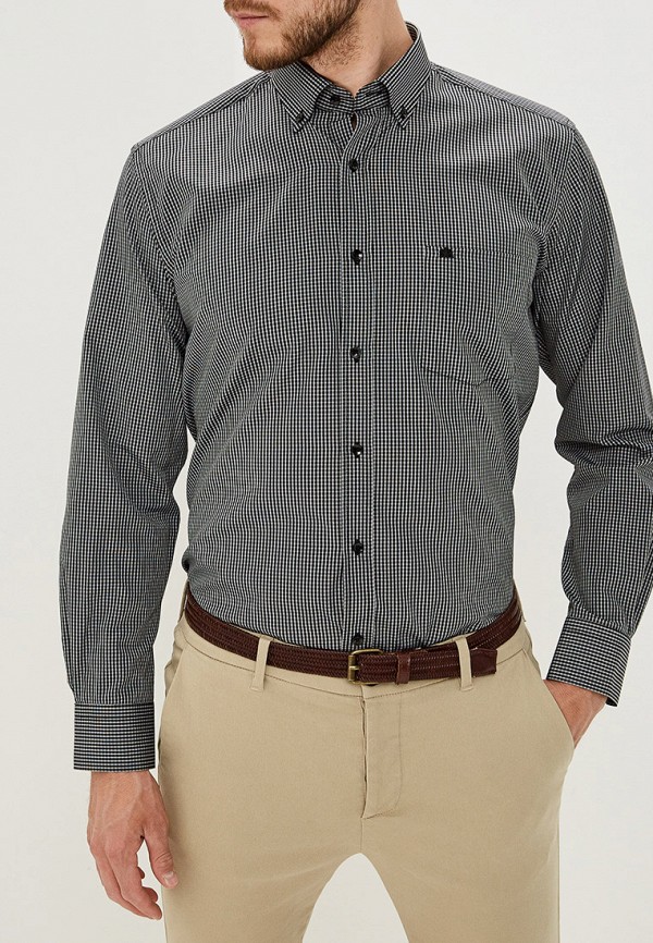 мужская рубашка с длинным рукавом karflorens, черная