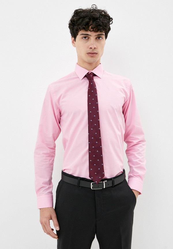 мужская рубашка с длинным рукавом richard spencer, розовая