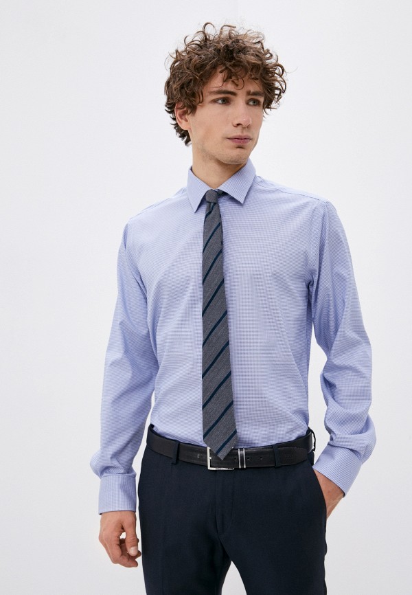мужская рубашка с длинным рукавом henderson, голубая