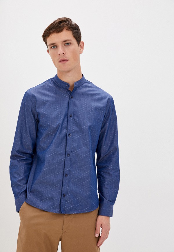 мужская рубашка с длинным рукавом btc, синяя