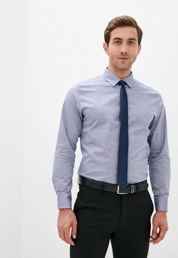 мужская рубашка с длинным рукавом btc, синяя