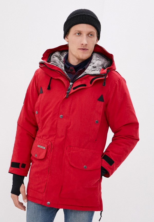 мужская утепленные куртка bask, красная