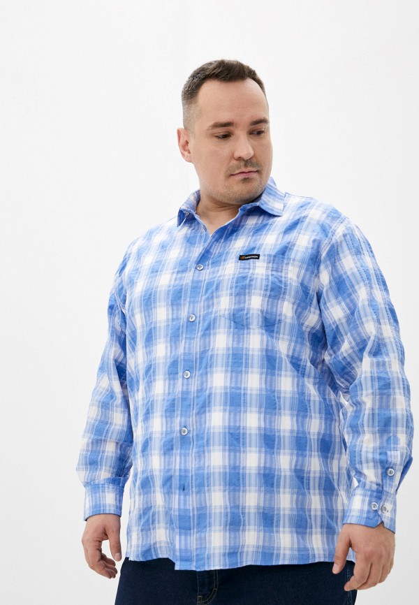 мужская рубашка с длинным рукавом armaron, синяя