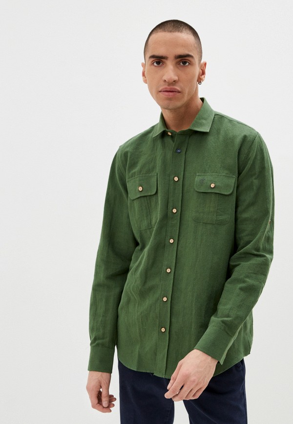 мужская рубашка с длинным рукавом centauro, зеленая