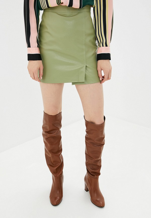 женская юбка мини katomi, зеленая