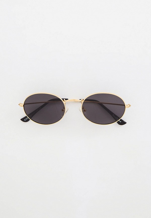 женские круглые солнцезащитные очки wow miami, золотые