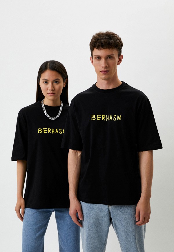 женская футболка с коротким рукавом berhasm, черная