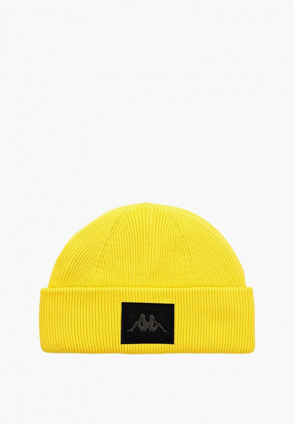 женская шапка kappa, желтая