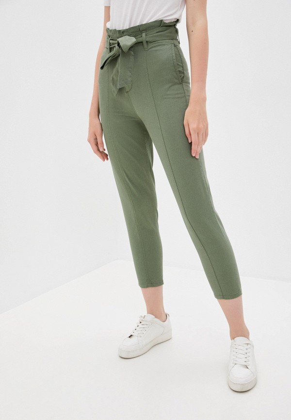 женские брюки клеш defacto, зеленые