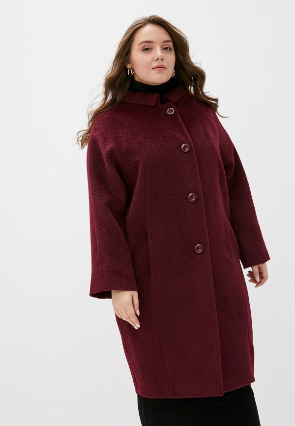 женское пальто ovelli, бордовое