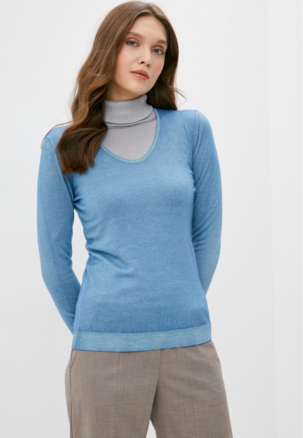 женский пуловер falconeri, голубой