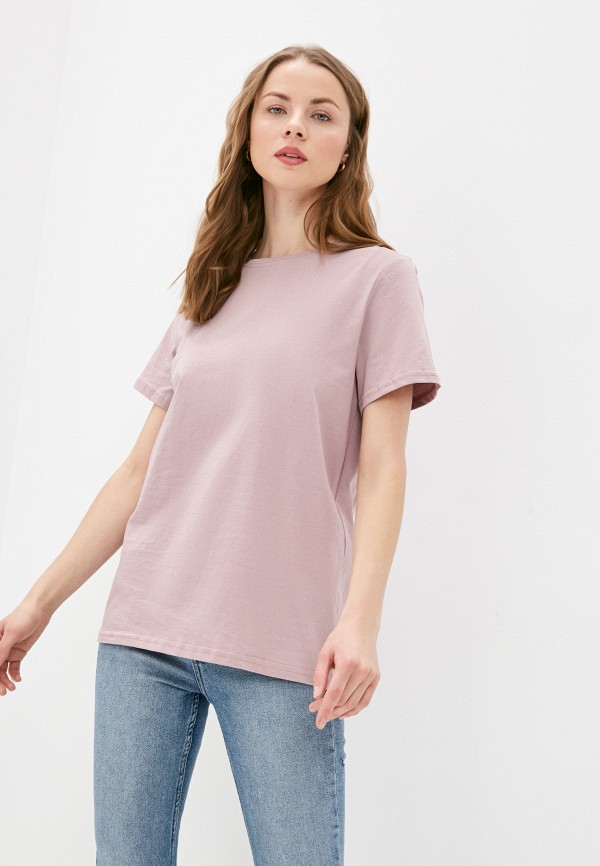 женская футболка mist, розовая