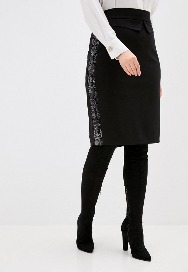 женская узкие юбка asv fashion design, черная