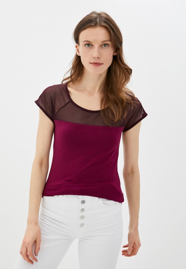 женская футболка teyli, бордовая