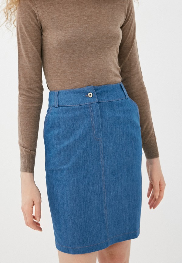 женская джинсовые юбка zlatoni, синяя