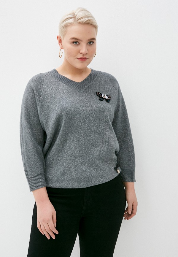 женский пуловер milanika, серый