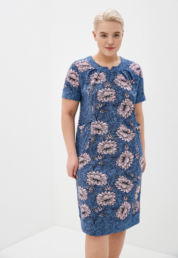 женское платье-футболки агапэ, синее