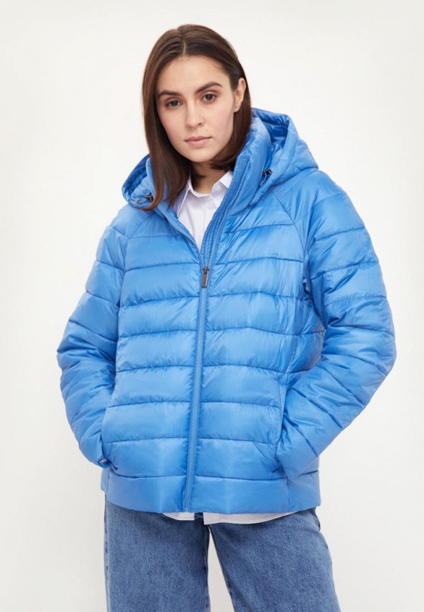 женская утепленные куртка finn flare, голубая