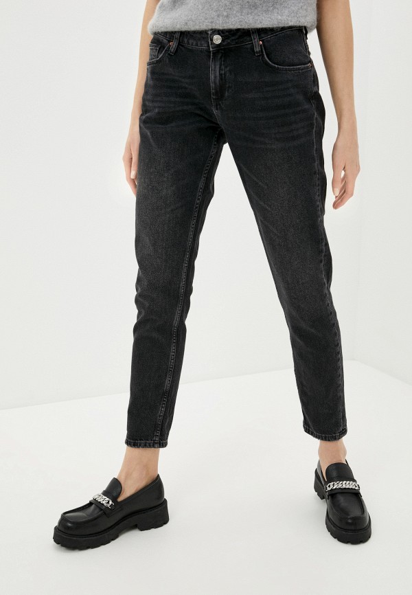 женские джинсы бойфренд colin’s, черные