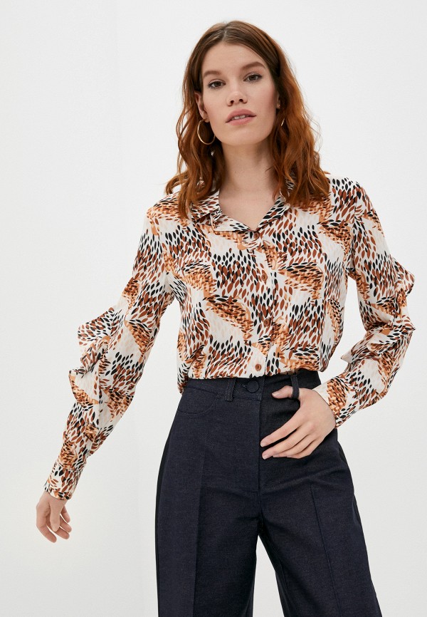 женская блузка с коротким рукавом uniize, оранжевая