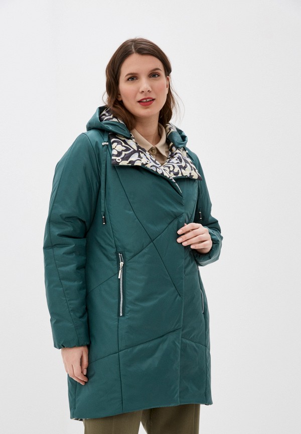 женская утепленные куртка wiko, зеленая