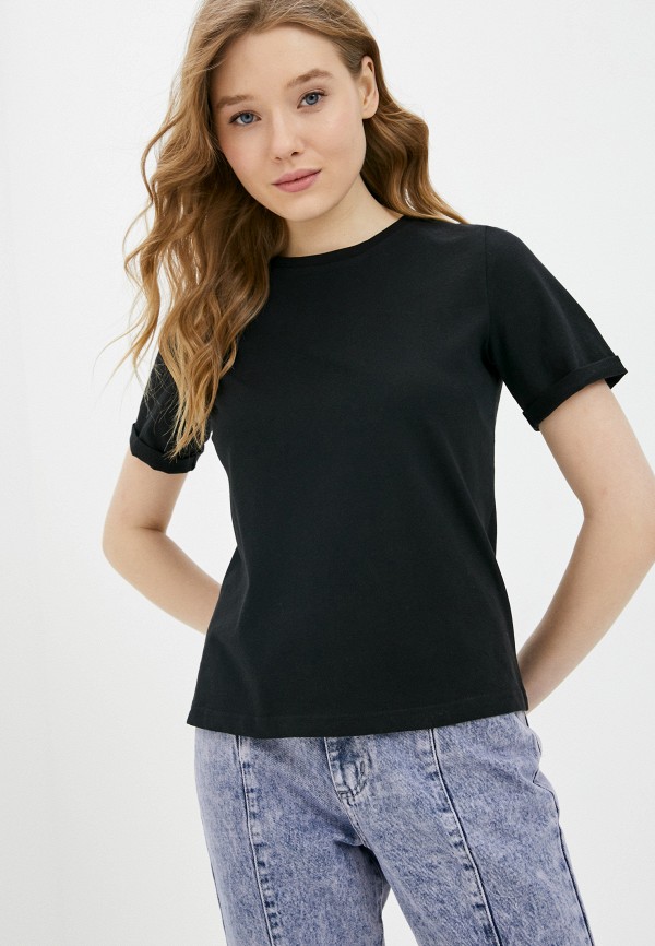женская футболка sevenseventeen, черная
