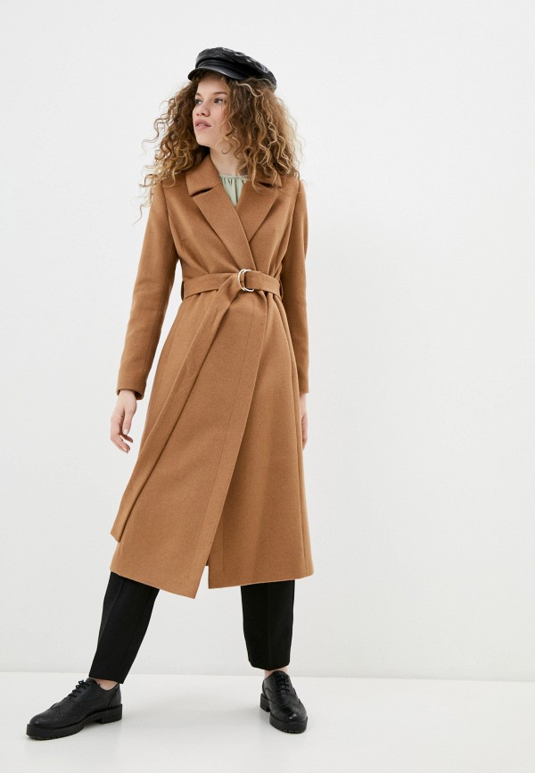 женское пальто smith’s brand, коричневое