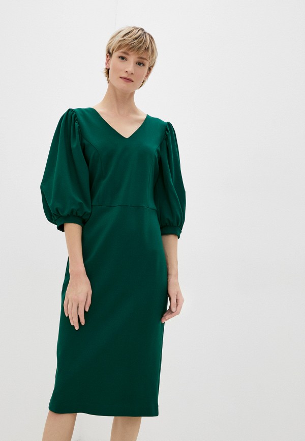 женское платье-футляр avemod, зеленое