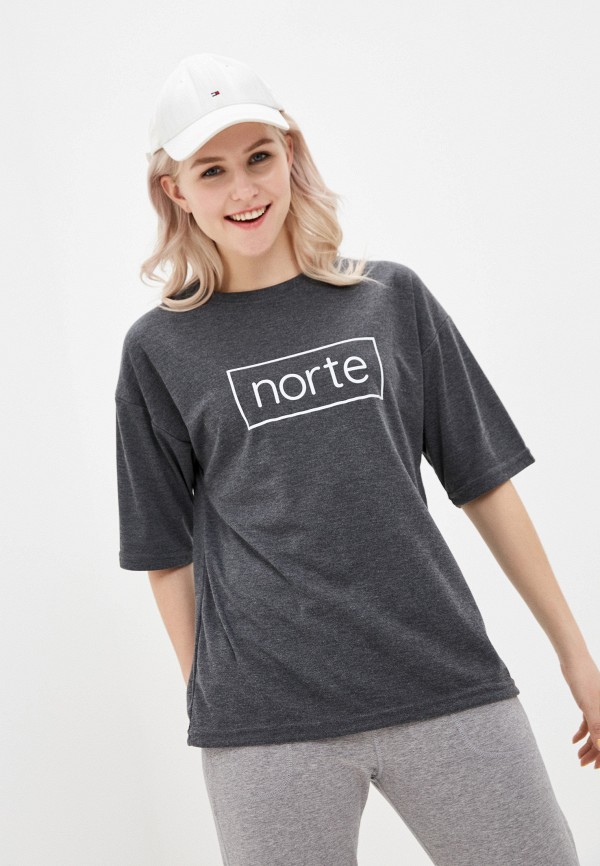 женская футболка norte, серая