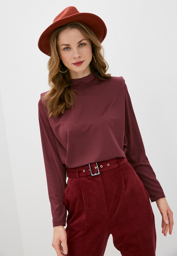 женская блузка с длинным рукавом vittoria vicci, бордовая