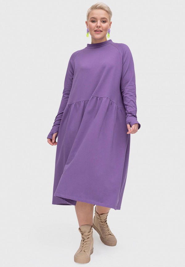 женское платье-толстовки lessismore, фиолетовое