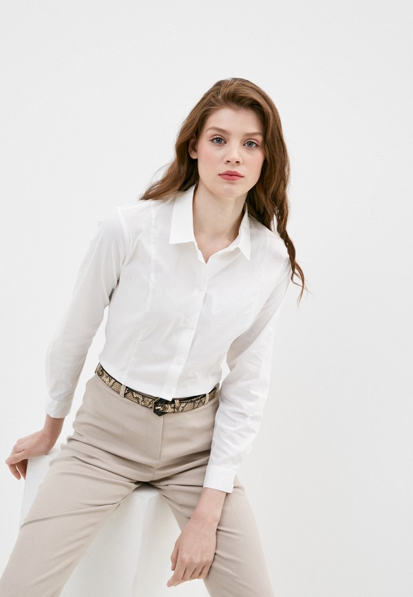 женская рубашка с длинным рукавом delia, белая