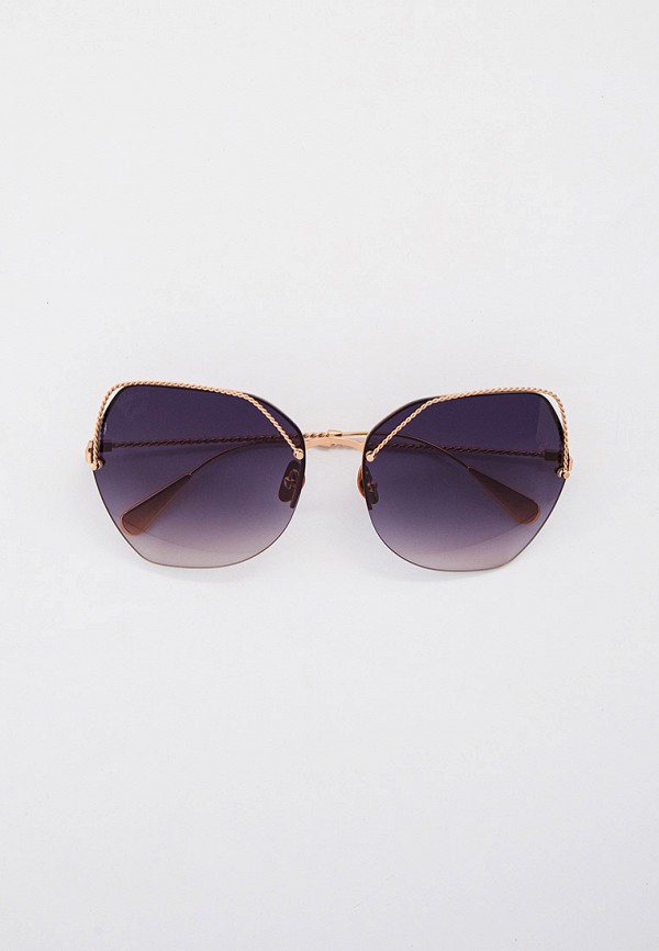 женские квадратные солнцезащитные очки baldinini, золотые