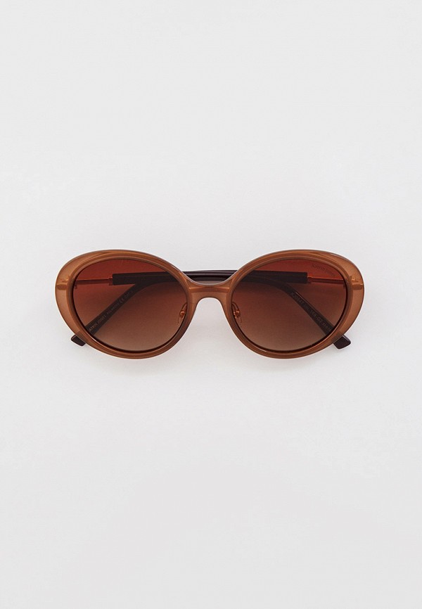 женские круглые солнцезащитные очки katrin jones, коричневые