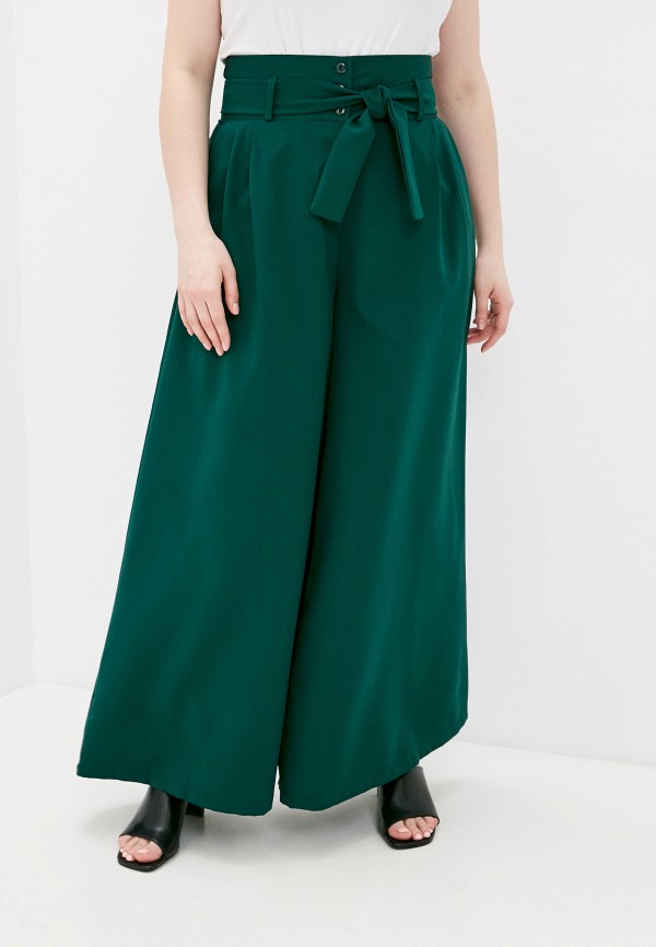 женские брюки клеш sparada, зеленые