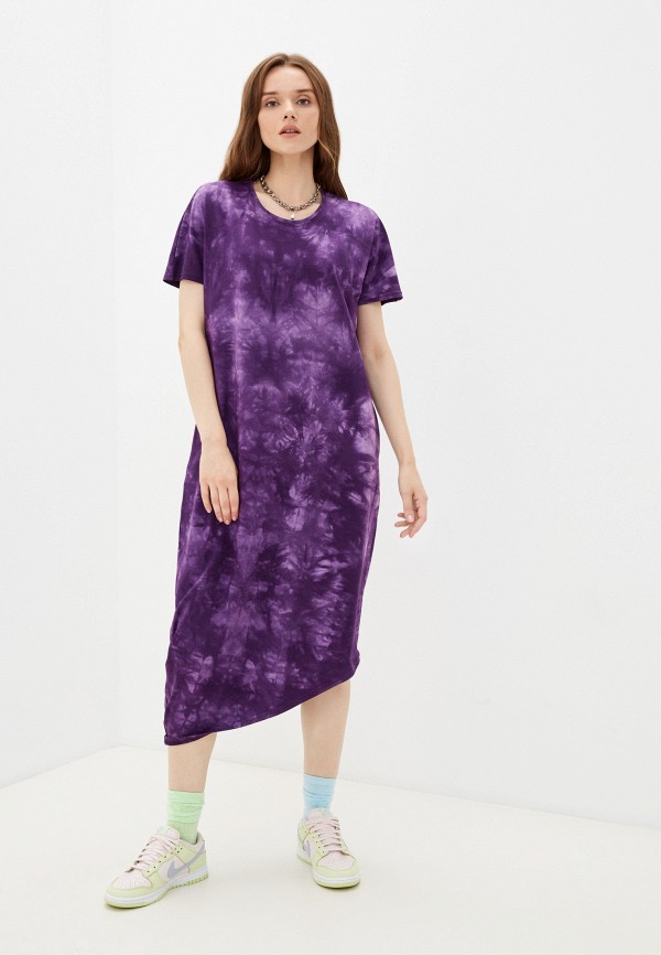 женское платье-футболки d.s, фиолетовое