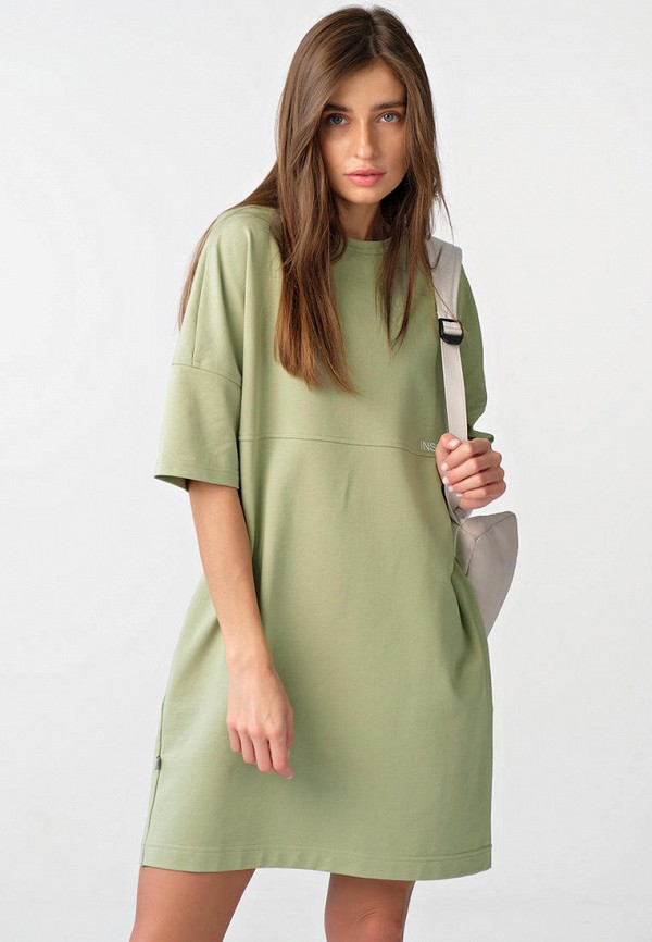 женское платье-футболки fly, зеленое